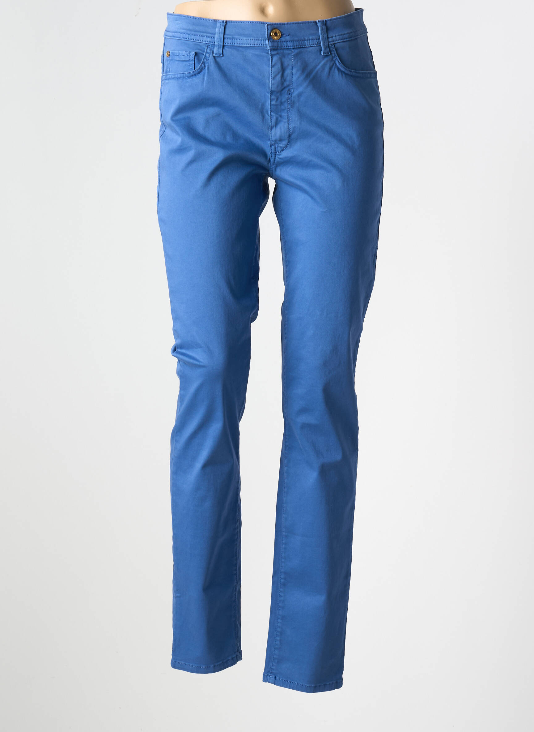 Lieknos kelnės popelinos audinys, kuris pasižymi lygiu ir tankiu paviršiumi. normala dydis mėlyna TRUSSARDI JEANS moteris