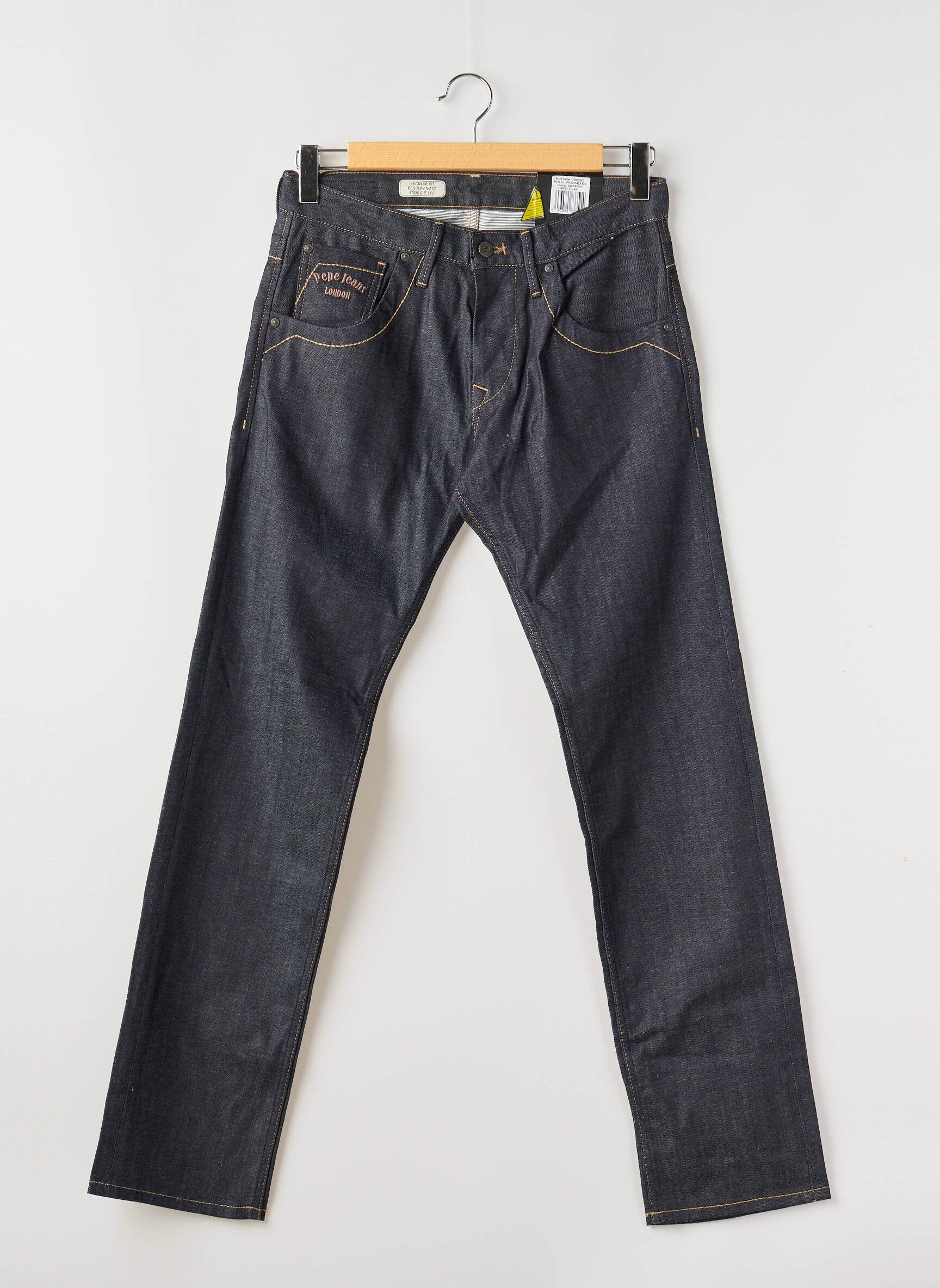 Tiesios kirpimo džinsai priekinė mygtukų uždarymo sistema normala dydis mėlyna PEPE JEANS vyras