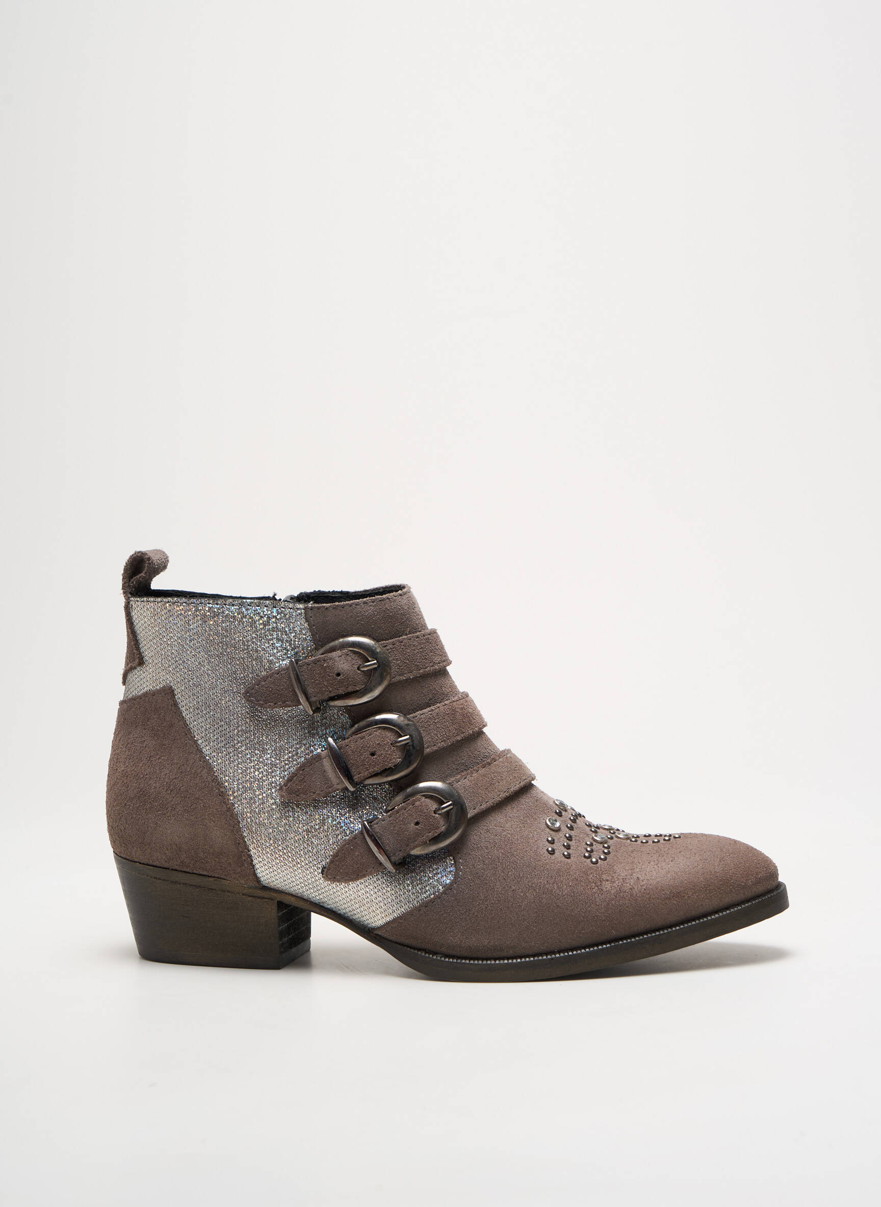 Batai/botai satino audinys kulnas nuo 4 iki 6 cm sidabrinė COCO ET ABRICOT moteris