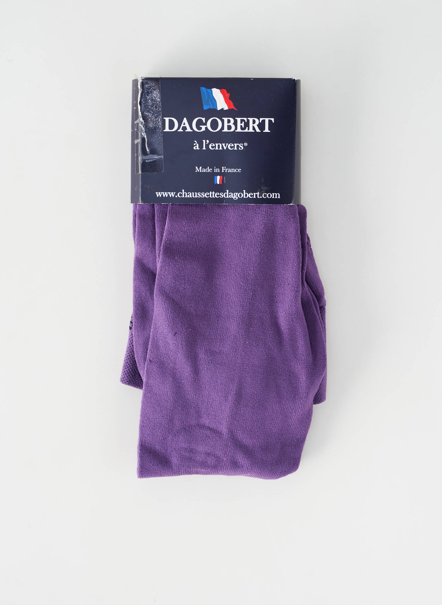 Kojinės tamprumas violetinis DAGOBERT A L'ENVERS moteris