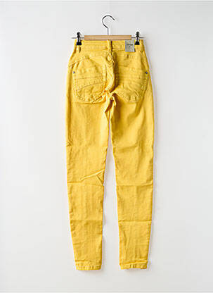 Pantalon lieknas aukšta talija geltona CREAM moteris