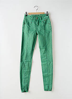 Pantalon lieknas aukšta talija žalias CREAM moteris