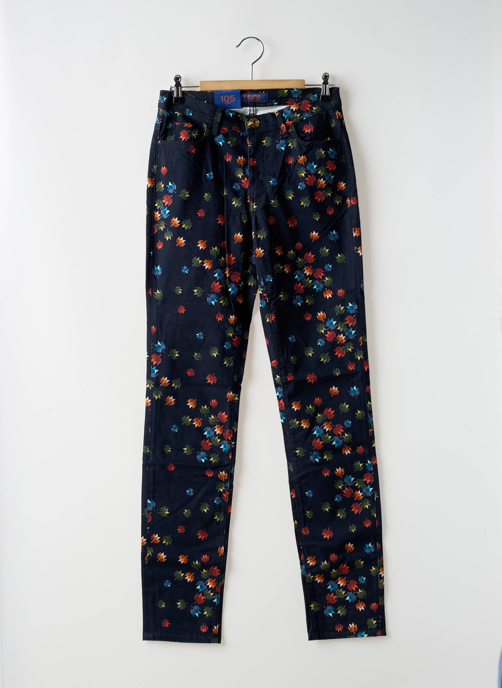 Lieknos kelnės popelinos audinys, kuris pasižymi lygiu ir tankiu paviršiumi. normala dydis mėlyna TRUSSARDI JEANS moteris