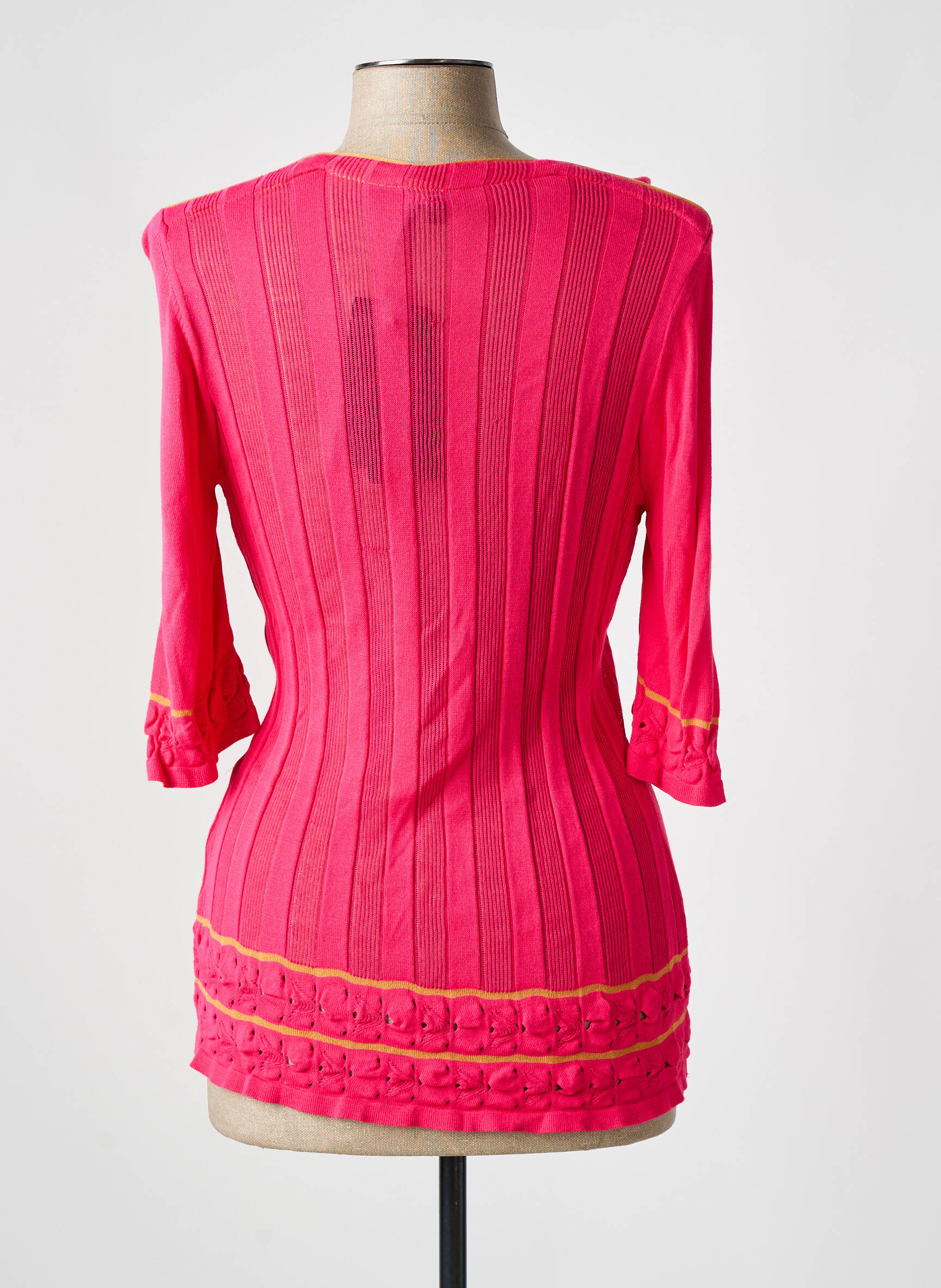 Ilgų rankovių liemenė 3/4 rankovės rožinė TRICOT CHIC moteris