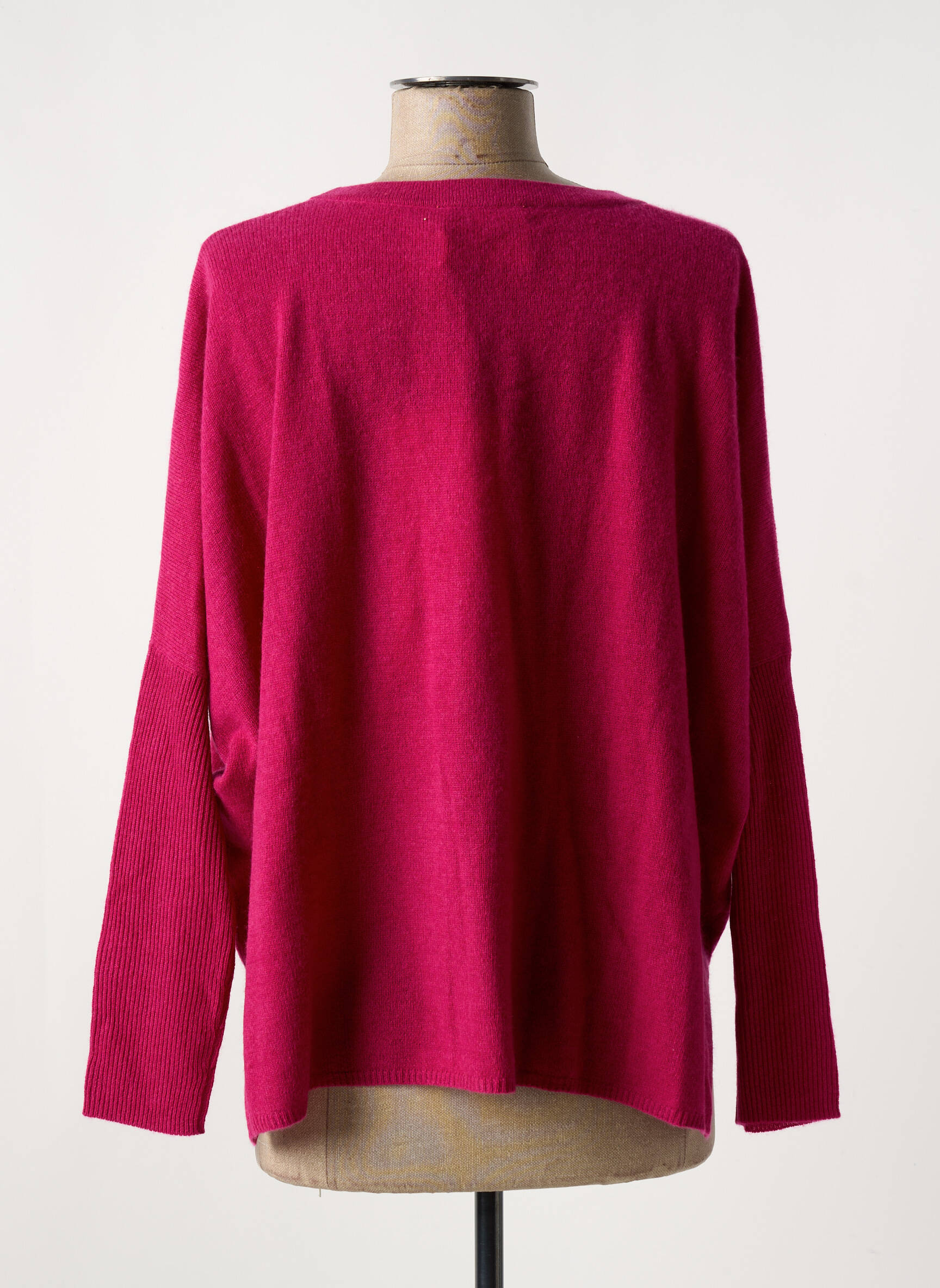 Ilgų rankovių liemenė priekinė mygtukų uždarymo sistema violetinis ABSOLUT CASHMERE moteris
