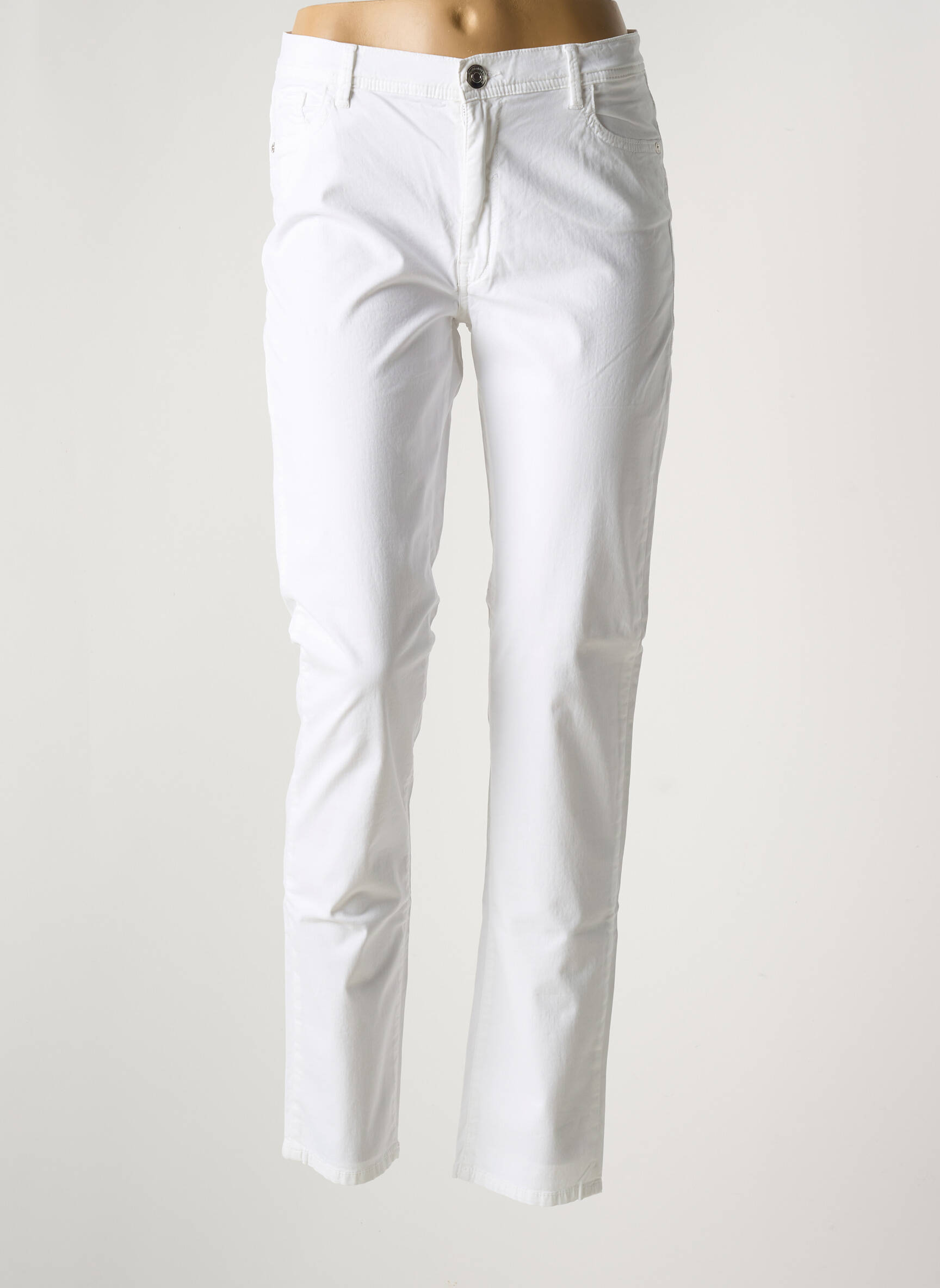 Lieknos kelnės popelinos audinys, kuris pasižymi lygiu ir tankiu paviršiumi. normala dydis baltas TRUSSARDI JEANS moteris