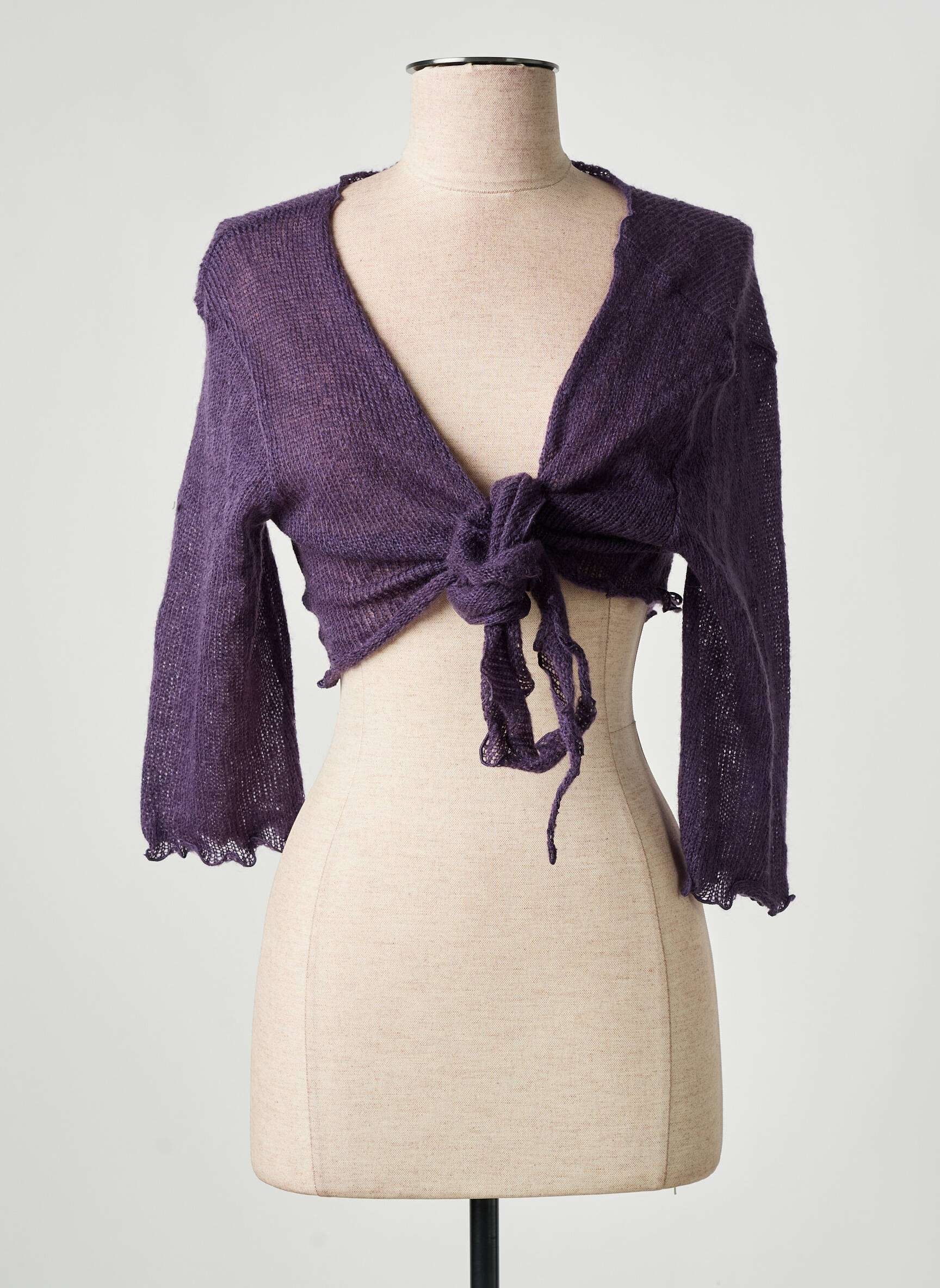 Bolero užsegimas su raišteliais violetinis RUE DU FAUBOURG moteris