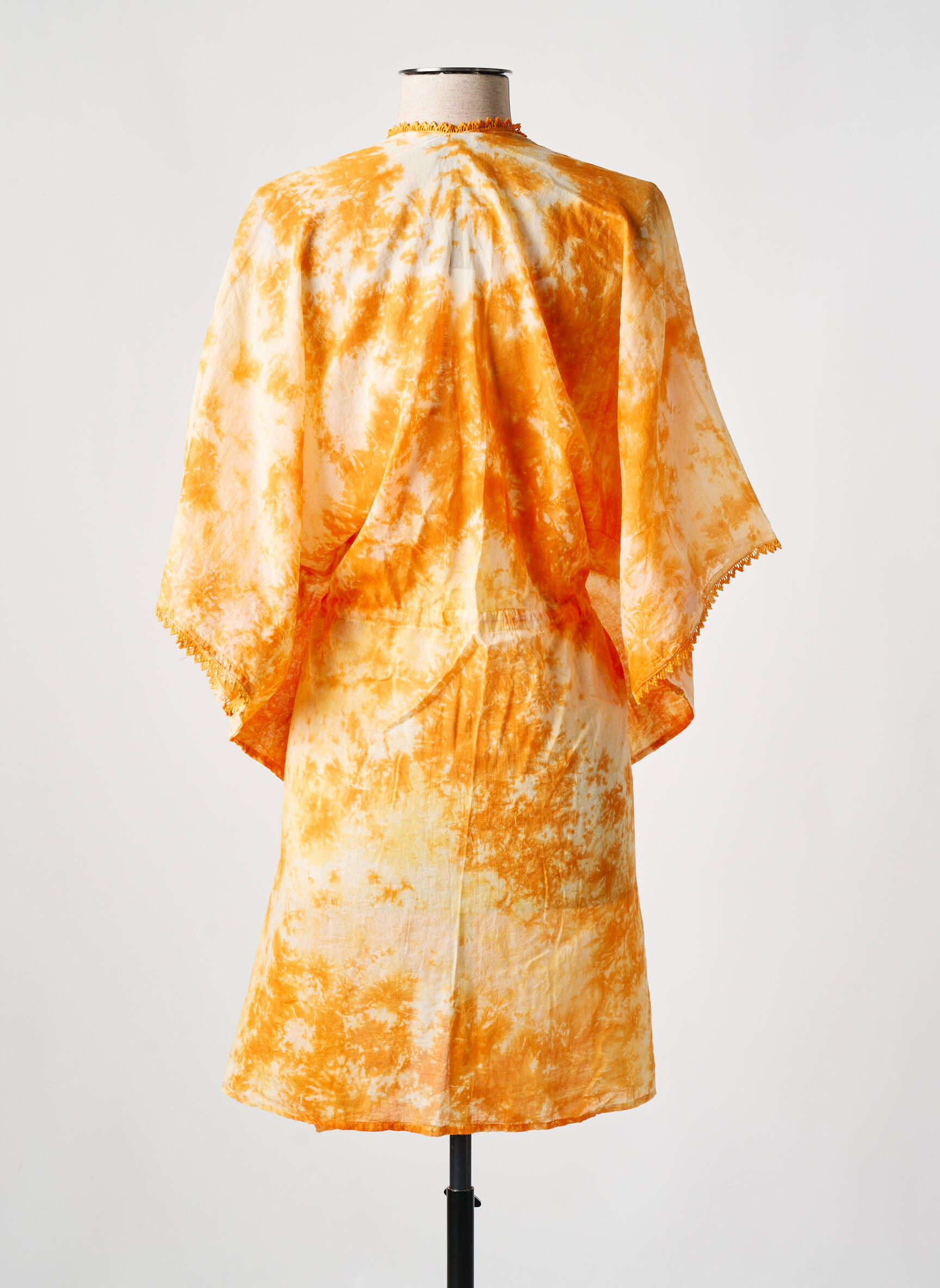 Kimono striukė lengva ir skaidri oranžinė L'ATELIER D'ANNA moteris