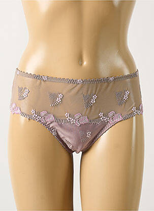 Tanga tamprumas rudas SECRET D'EVA moteris