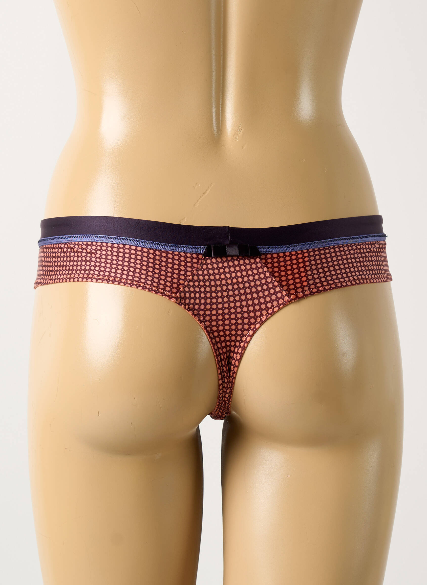 Tanga satino audinys oranžinė LOU moteris