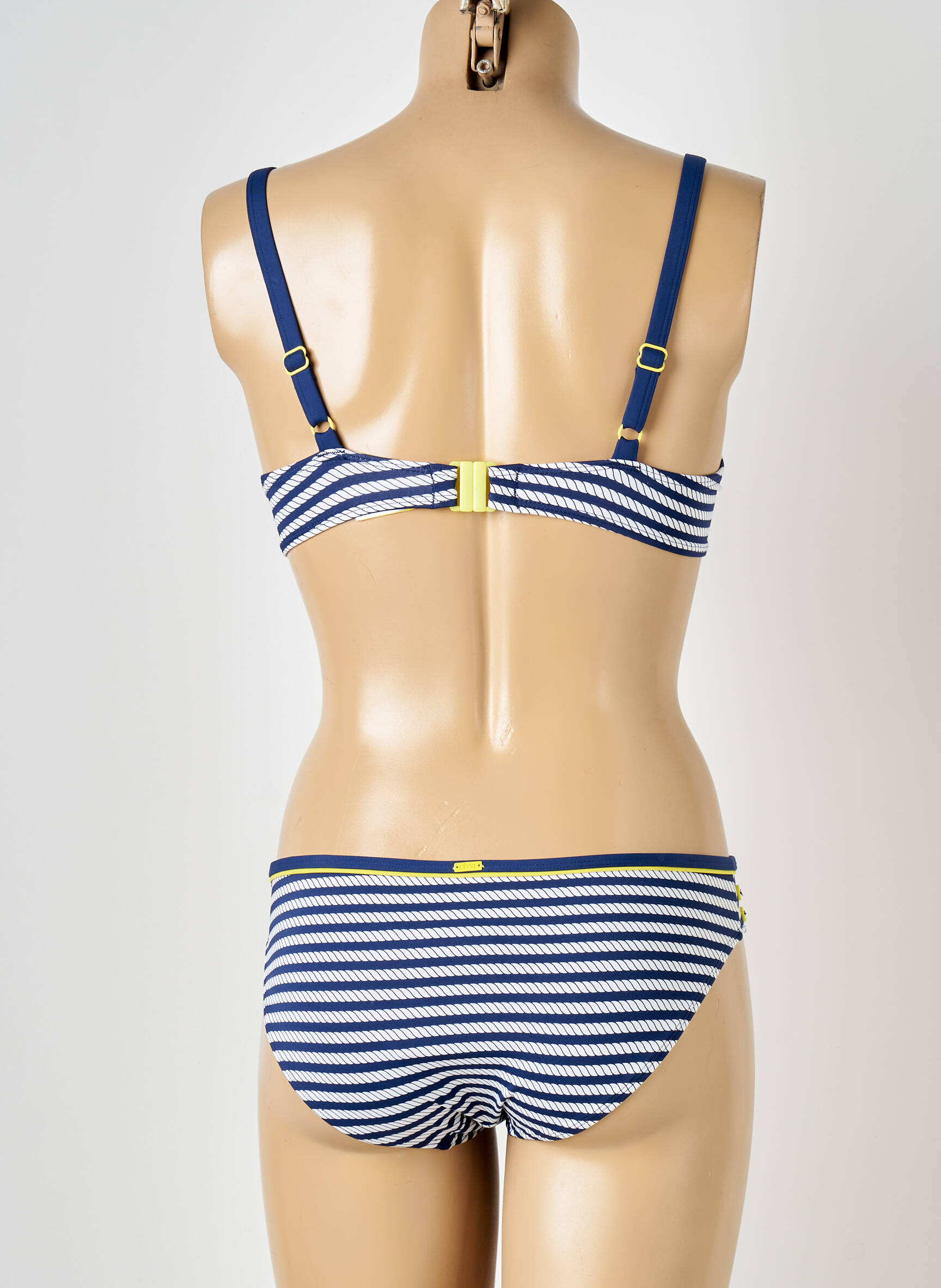 Dvivietis maudymosi kostiumėlis tamprumas formuojantis liemenėlė su aukštu palaikymu mėlyna CLEO BY PANACHE moteris