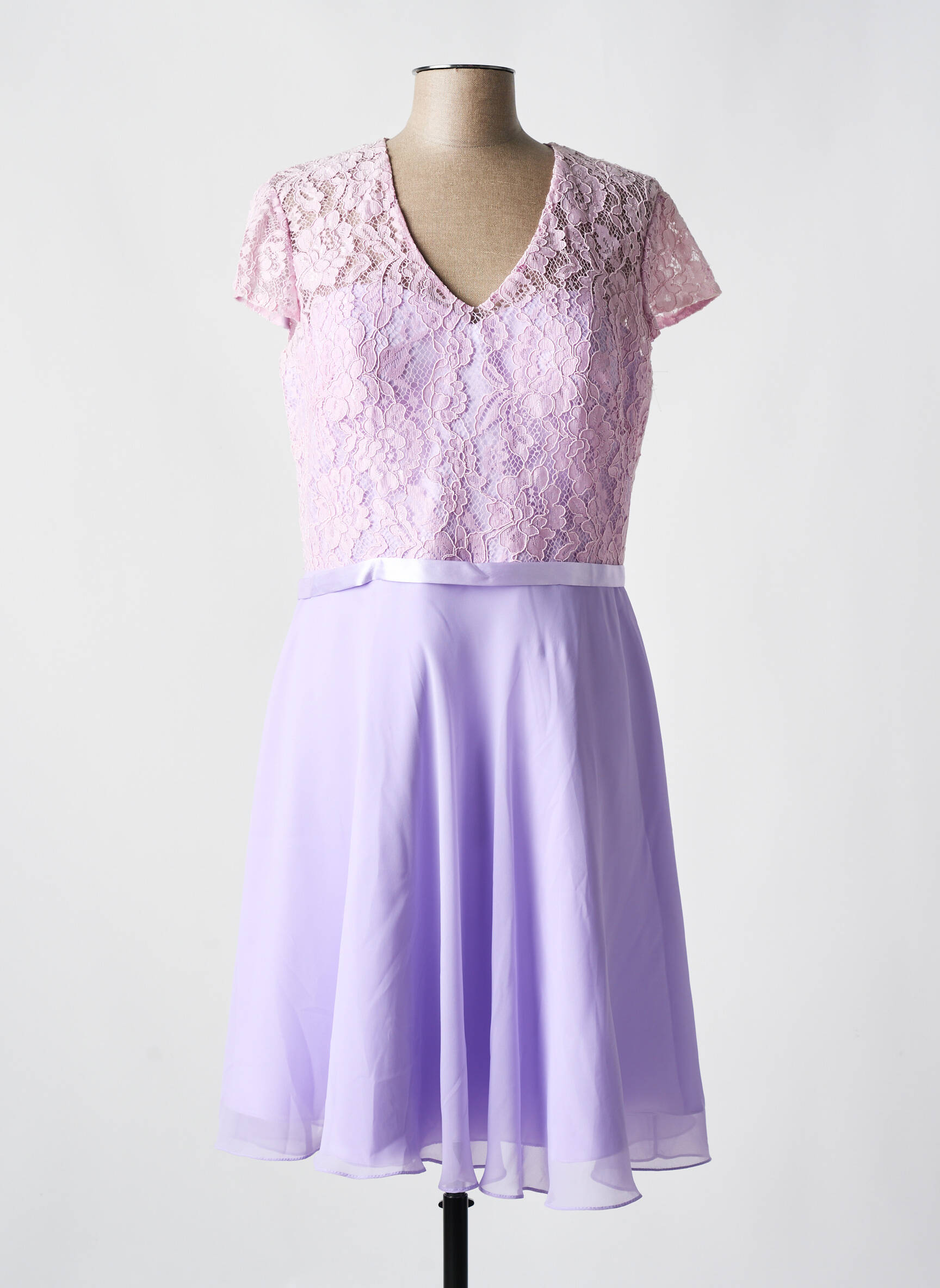 Pusilgių suknelė trumpas rankovės trumpas rankovės violetinis FASHION NEW YORK moteris