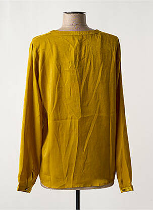 Bluzonai mygtukais užsegami rankogaliai su plyšiu ilgos rankovės geltona YEST moteris