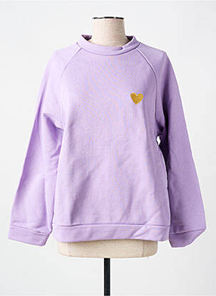 Mikroskopas siuvinėjimas ilgos rankovės violetinis LAZY & COSY moteris