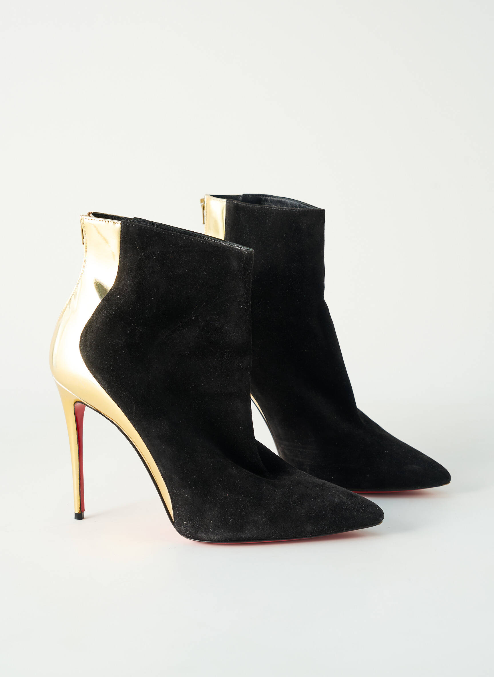 Batai/botai lygus medžiaga 10 cm ir daugiau aukštakulniai juodas CHRISTIAN LOUBOUTIN moteris