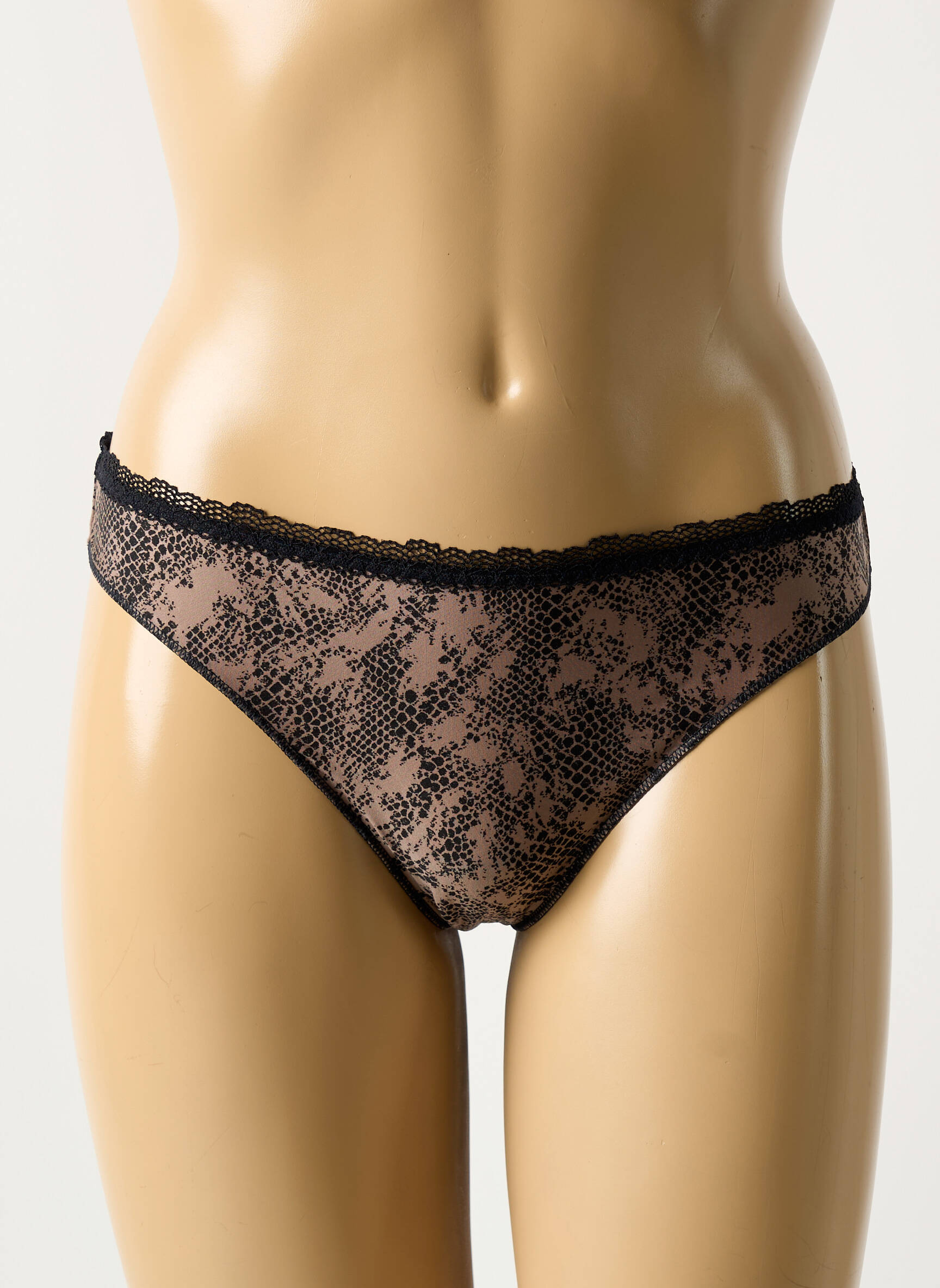 Tanga satino audinys rudas ANTIGEL moteris