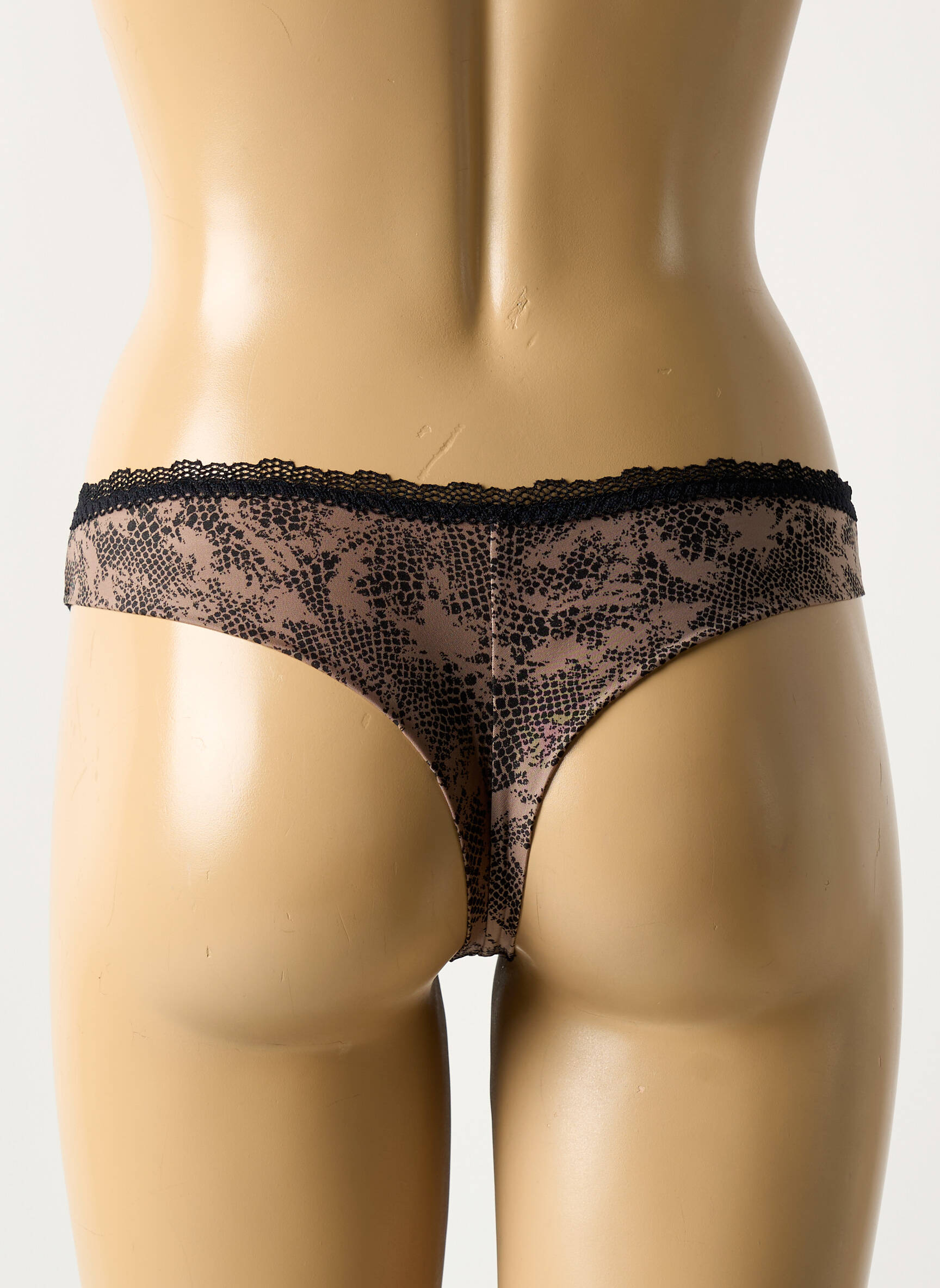Tanga satino audinys rudas ANTIGEL moteris