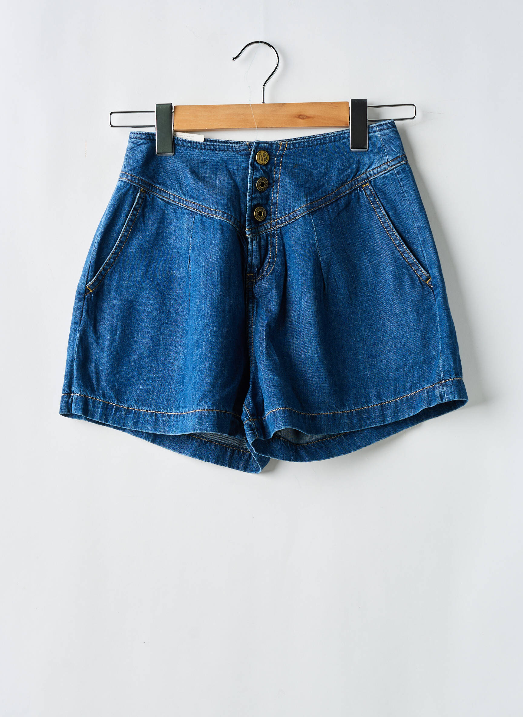 Šortas uždarymas su užtrauktuku po mygtuku uždengimu normala dydis mėlyna PEPE JEANS moteris