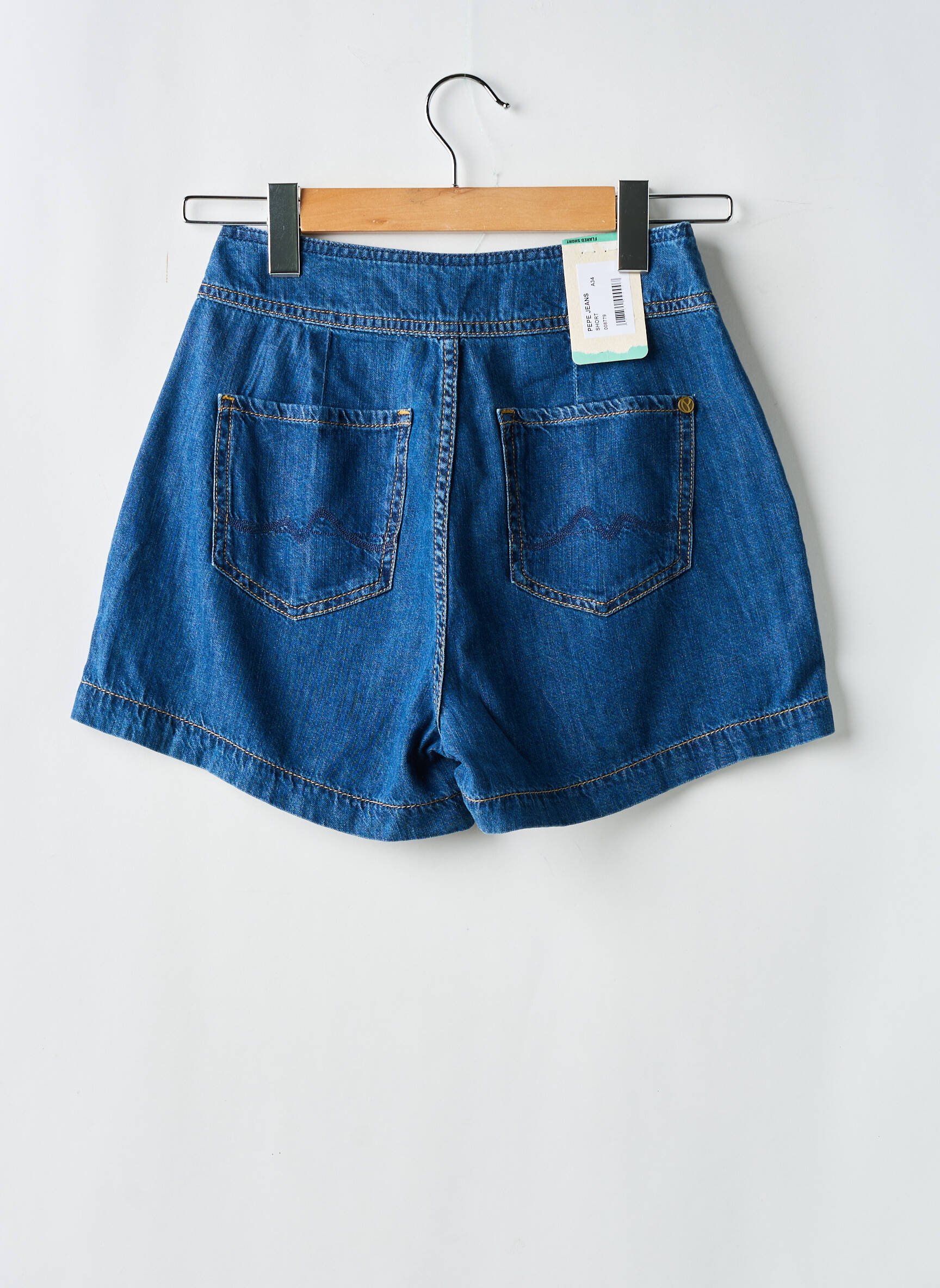 Šortas uždarymas su užtrauktuku po mygtuku uždengimu normala dydis mėlyna PEPE JEANS moteris