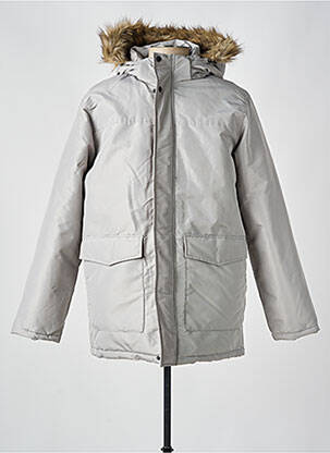 Parka vidinė apdaila su satiniu pamušalu su gobtuvu pilka JACK & JONES vyras