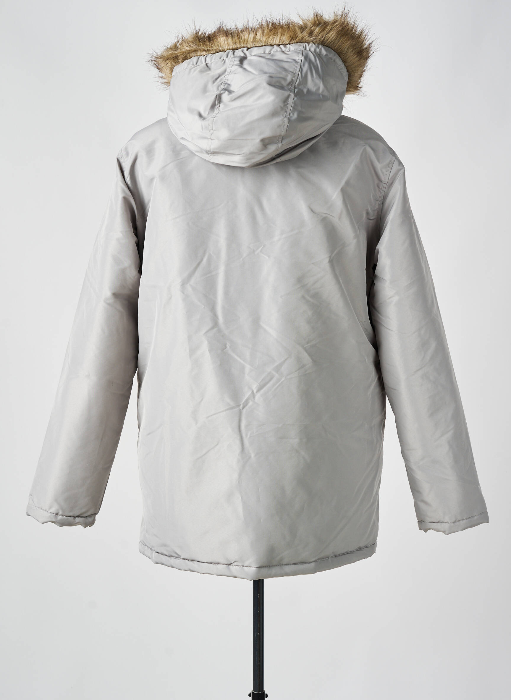 Parka vidinė apdaila su satiniu pamušalu su gobtuvu pilka JACK & JONES vyras