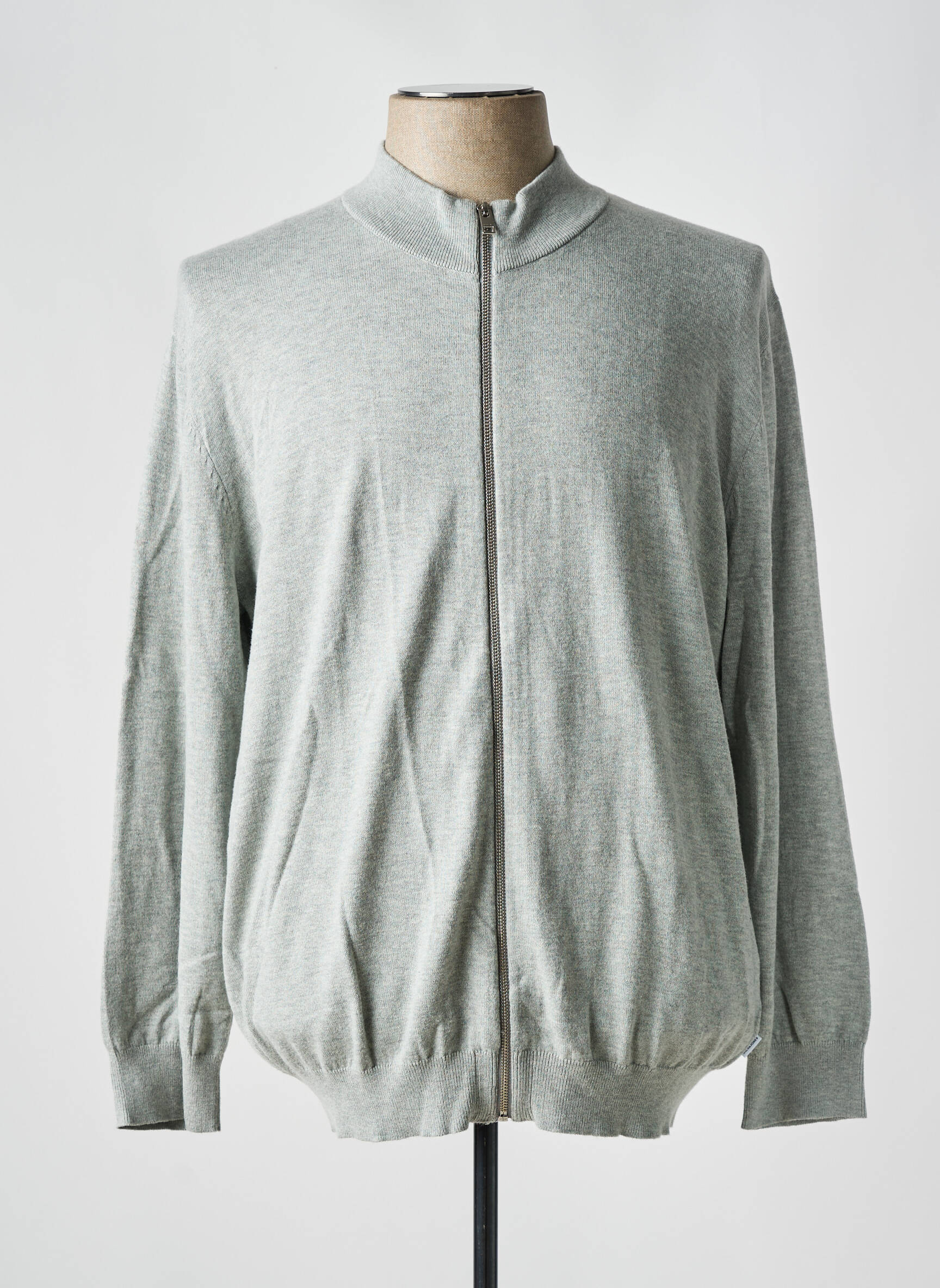 Ilgų rankovių liemenė plona tinklinė medžiaga pilka JACK & JONES vyras