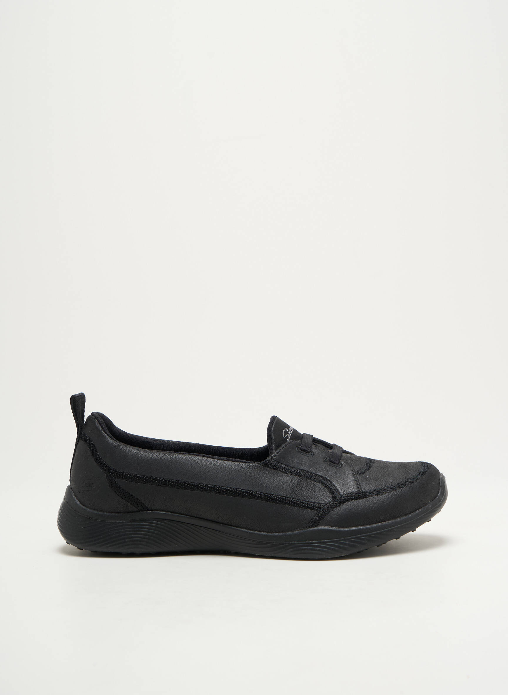 Bėgimo bateliai apvalus mygtukas plokščias kulnas iki 3 cm juodas SKECHERS moteris