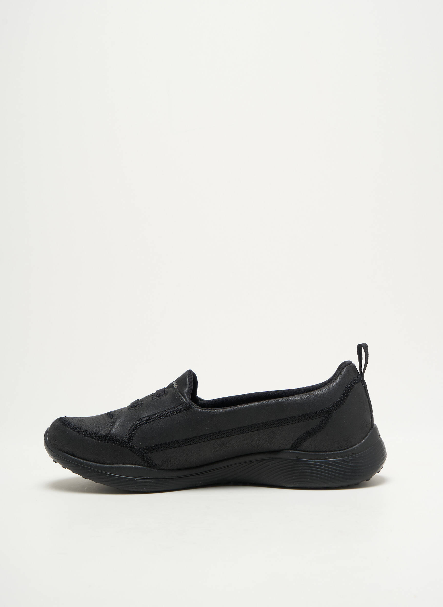 Bėgimo bateliai apvalus mygtukas plokščias kulnas iki 3 cm juodas SKECHERS moteris