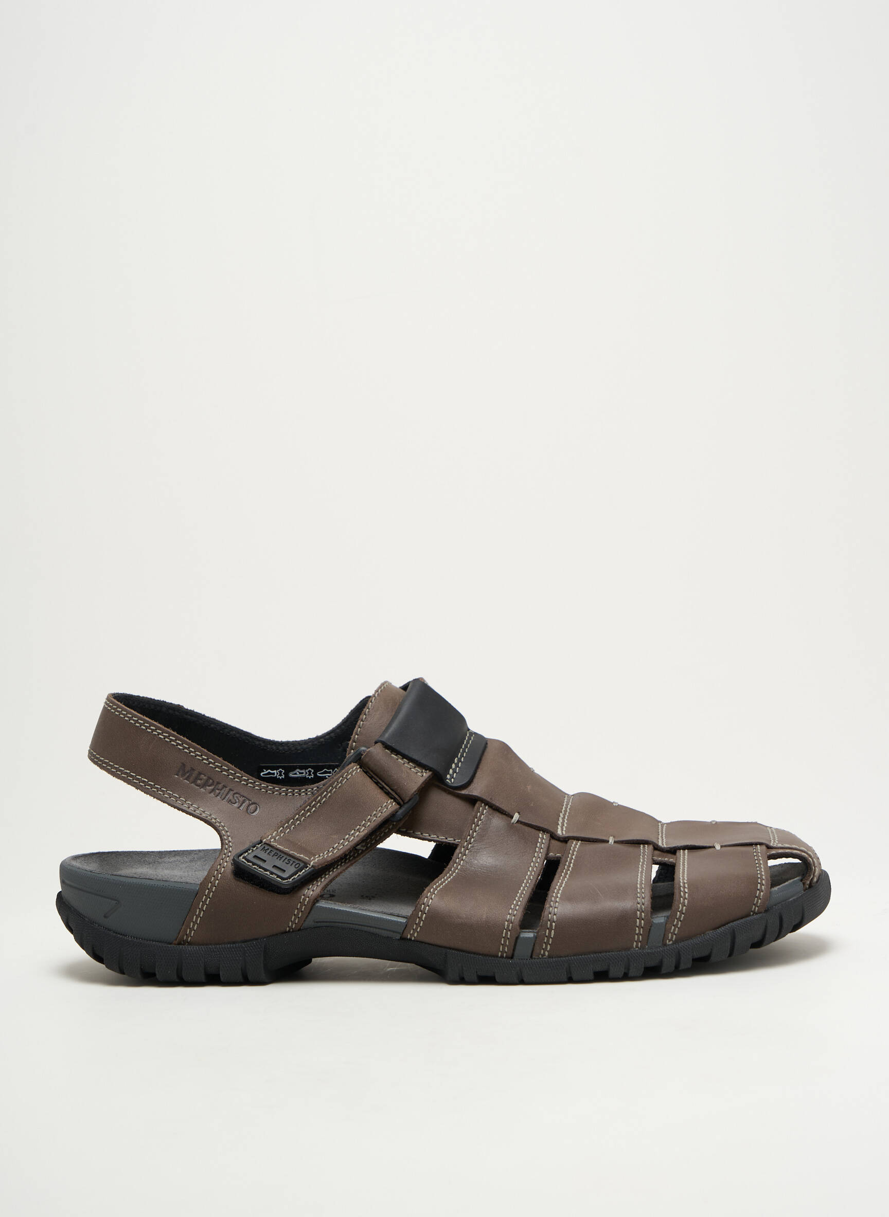 Sandalai/nu pėdos satino audinys apvalus mygtukas rudas MEPHISTO vyras