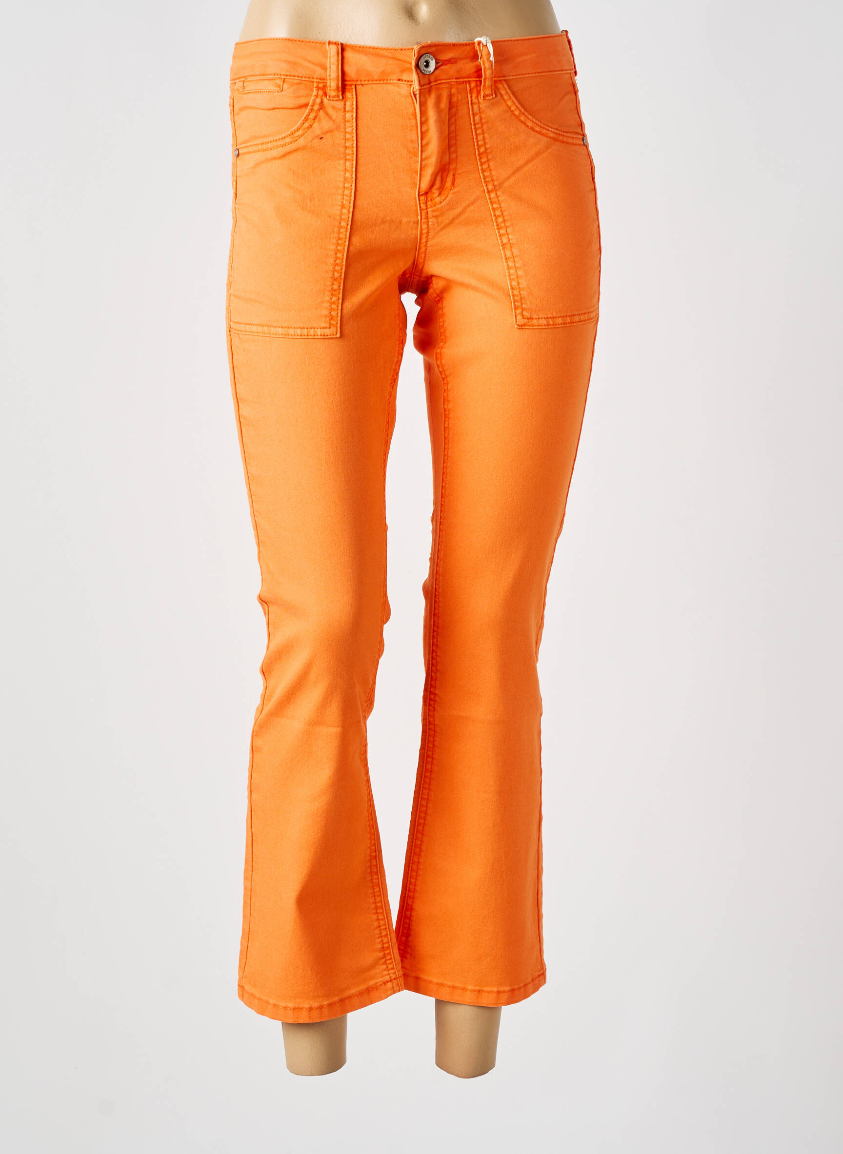 Bootcut džinsai normala dydis normala dydis oranžinė CREAM moteris