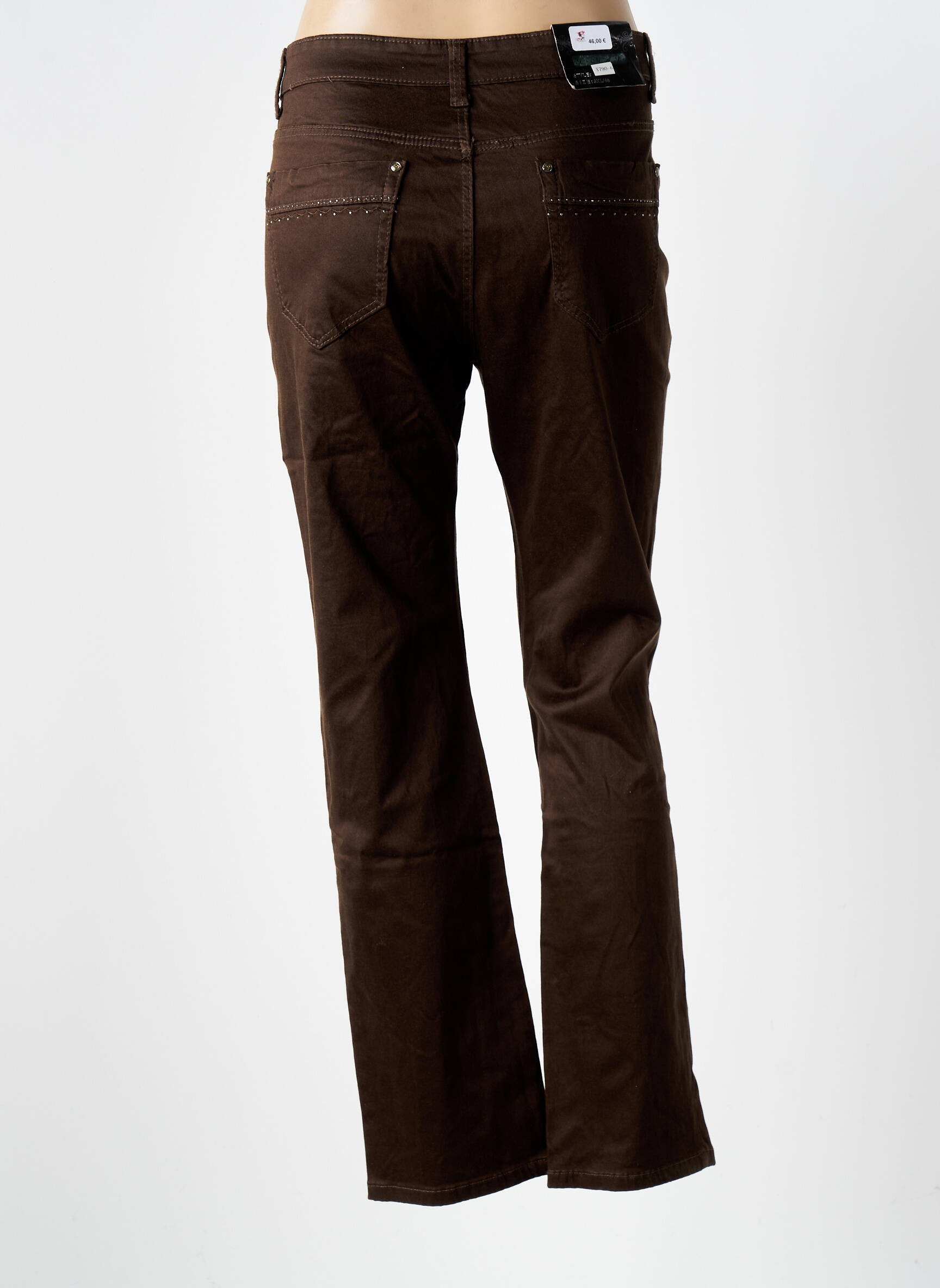 Tiesi kelnė tamprumas normala dydis rudas X-MAX moteris