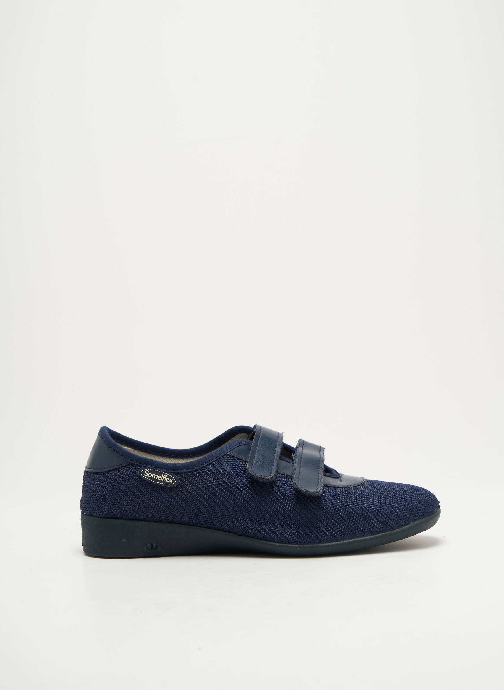 Bateliai/pantofliai velcro užsegimas plokščias kulnas iki 3 cm mėlyna SEMELFLEX moteris