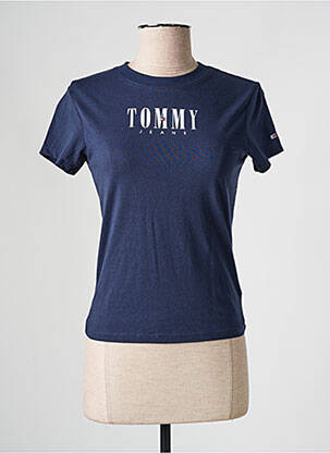 T-marškinys sietspausdinimas trumpas rankovės mėlyna TOMMY HILFIGER moteris