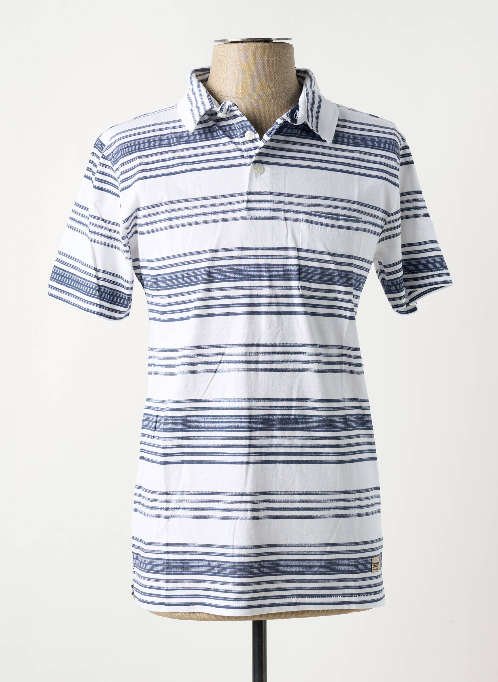 Polo jersey audinys trumpas rankovės mėlyna BROADWAY vyras
