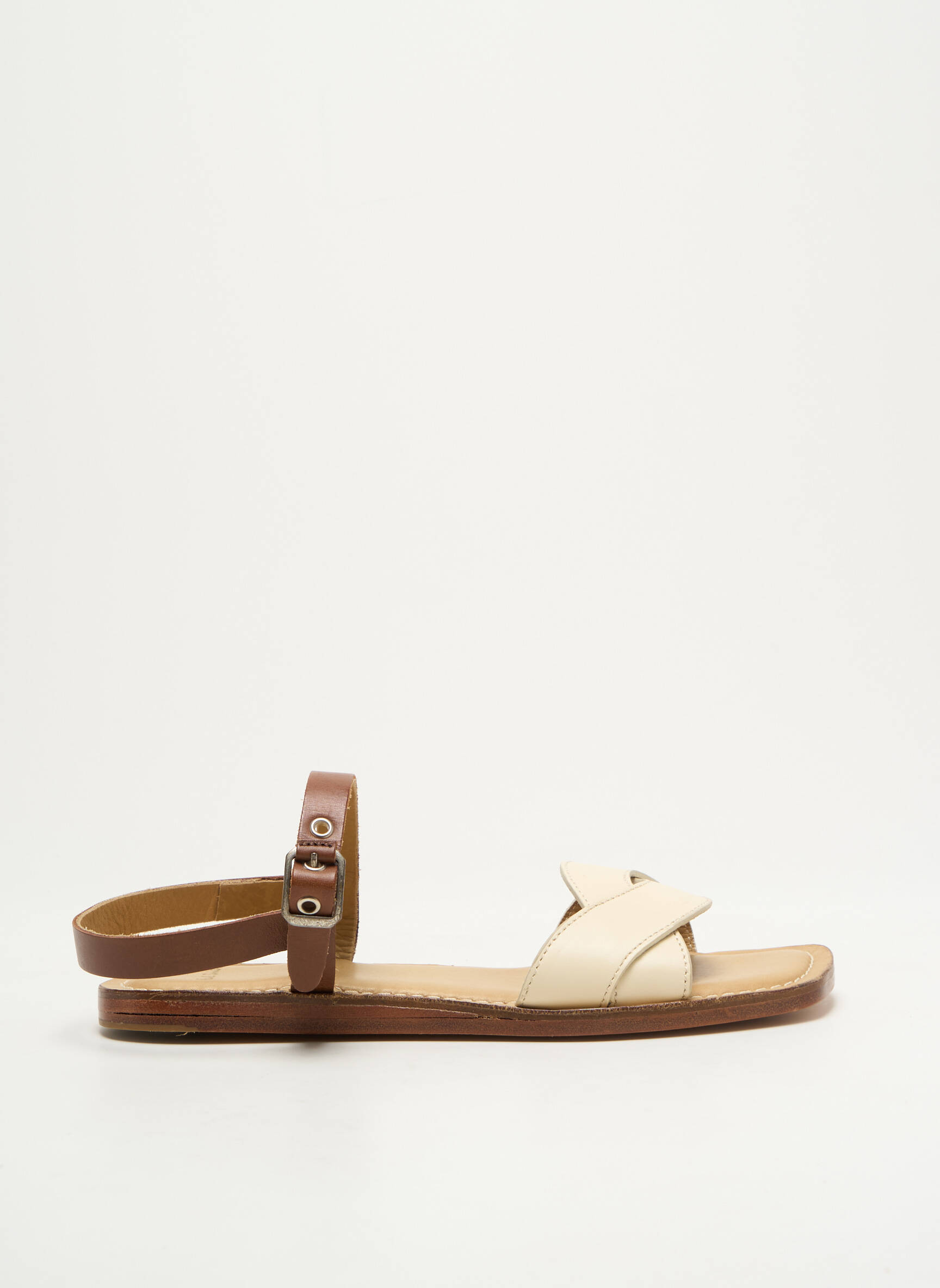 Sandalai/nu pėdos lygus medžiaga plokščias kulnas iki 3 cm rudas PAUL SMITH moteris