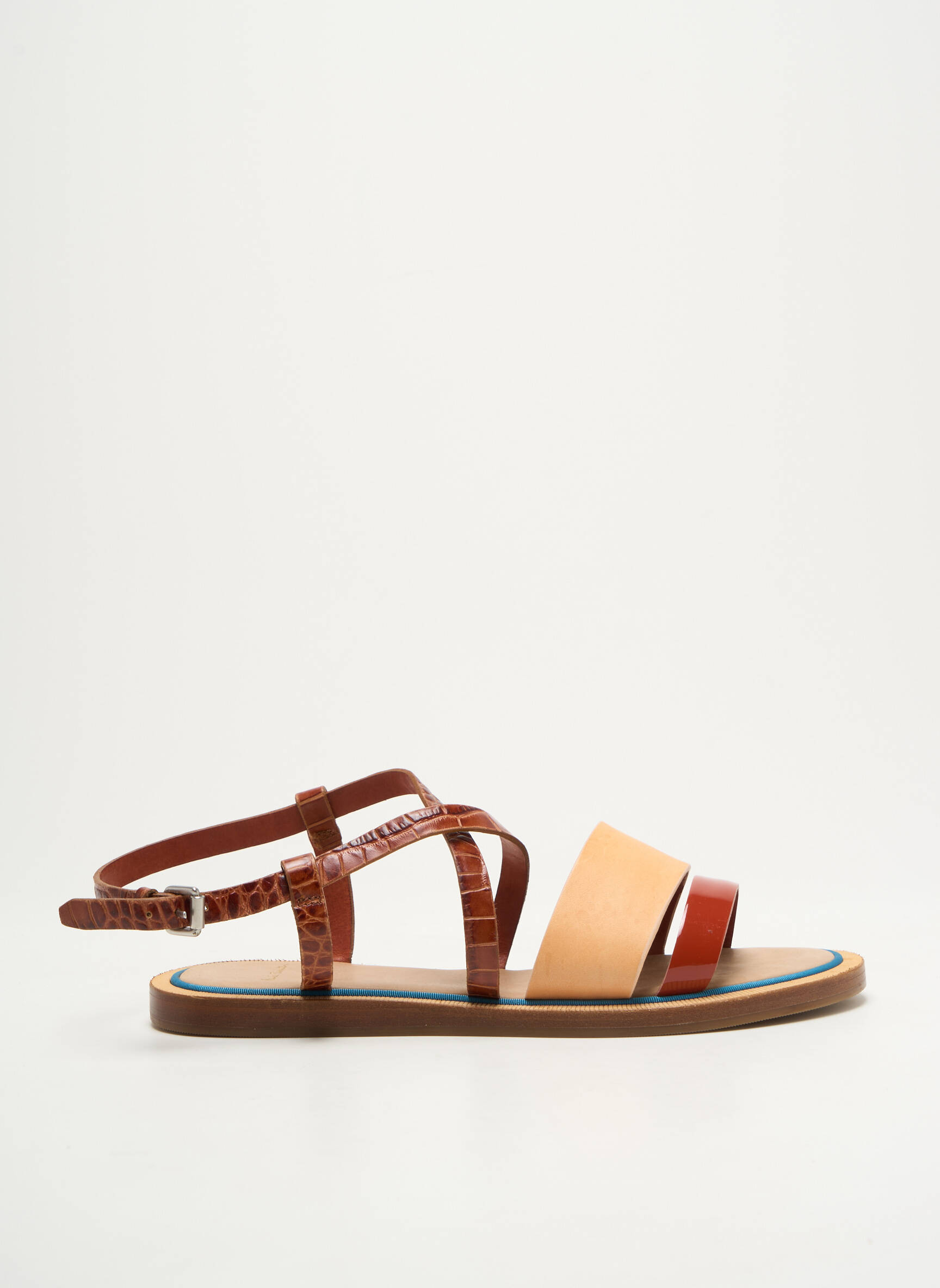 Sandalai/nu pėdos lygus medžiaga plokščias kulnas iki 3 cm rudas PAUL SMITH moteris