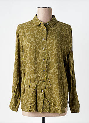 Moteriškas marškinys centrinė iškirptė ilgos rankovės žalias SCOTCH & SODA moteris