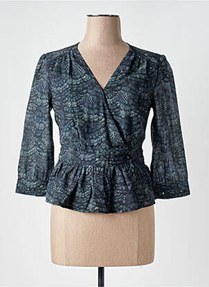 Moteriškas marškinys centrinė iškirptė 3/4 rankovės žalias SCOTCH & SODA moteris