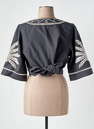 Viršūnė centrinė iškirptė 3/4 rankovės pilka SCOTCH & SODA moteris
