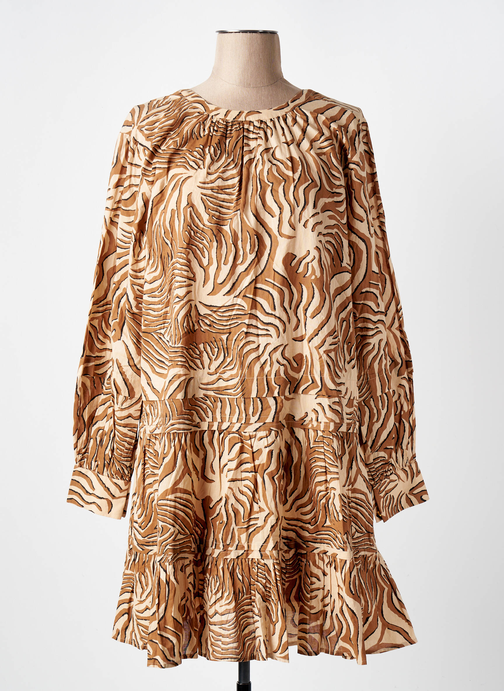 Pusilgių suknelė ilgos rankovės ilgos rankovės rudas SCOTCH & SODA moteris