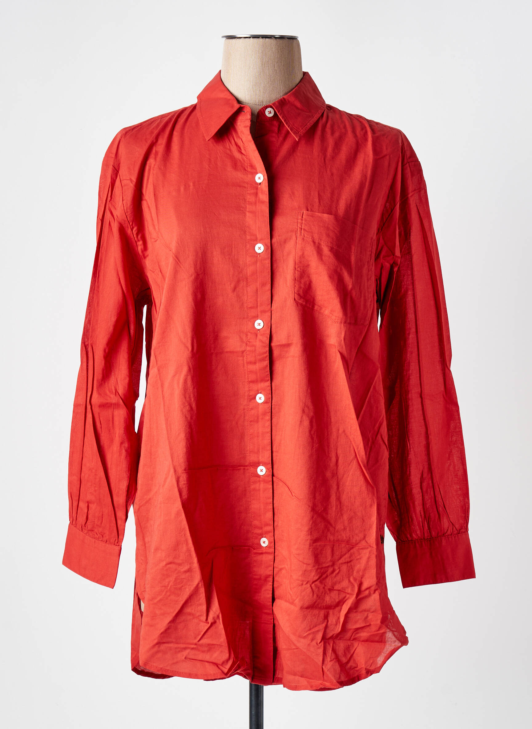 Ilgų rankovių tunika marškinių apykaklė raudona SCOTCH & SODA moteris