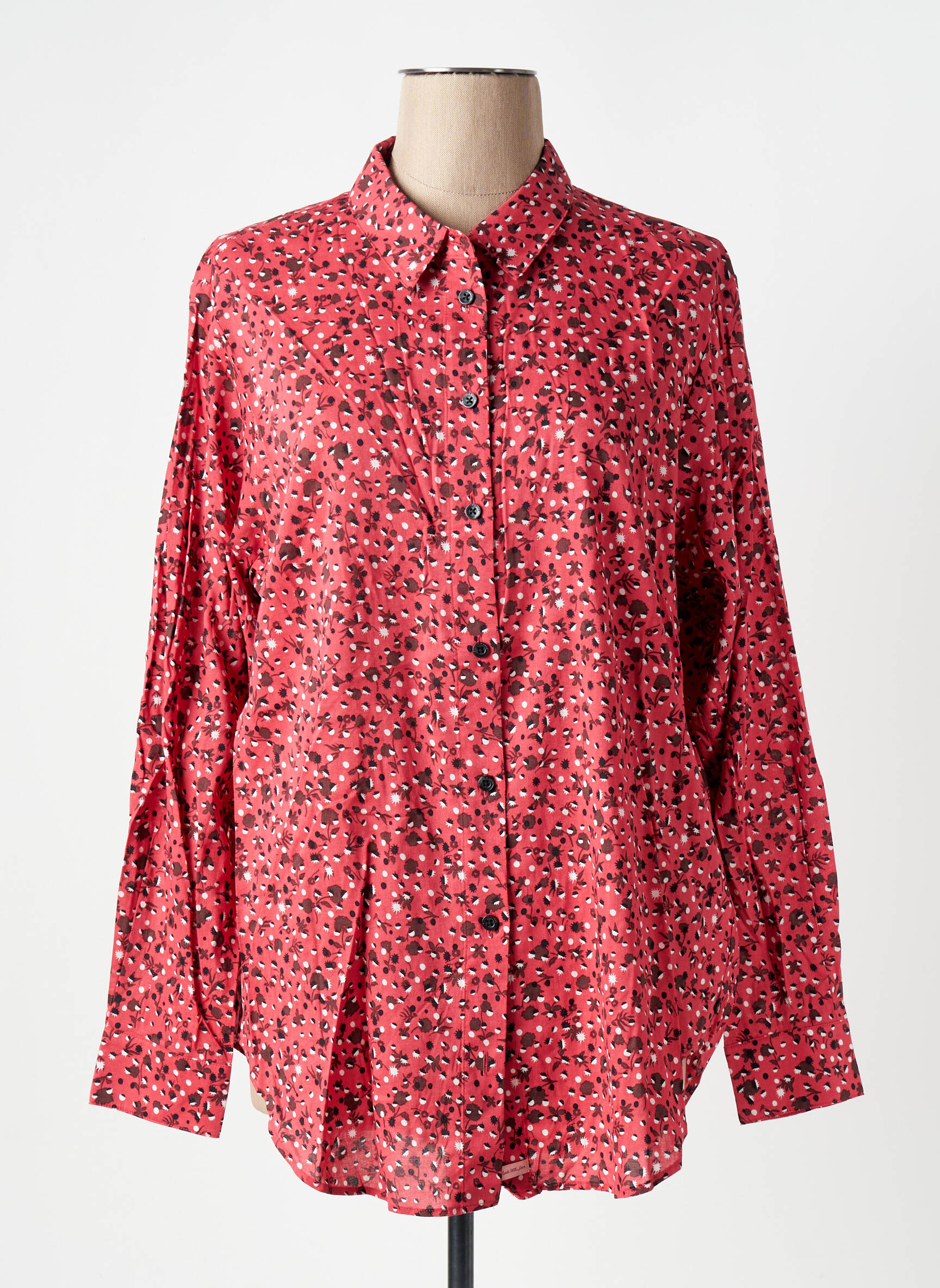 Moteriškas marškinys gėlių raštas ilgos rankovės rožinė SCOTCH & SODA moteris