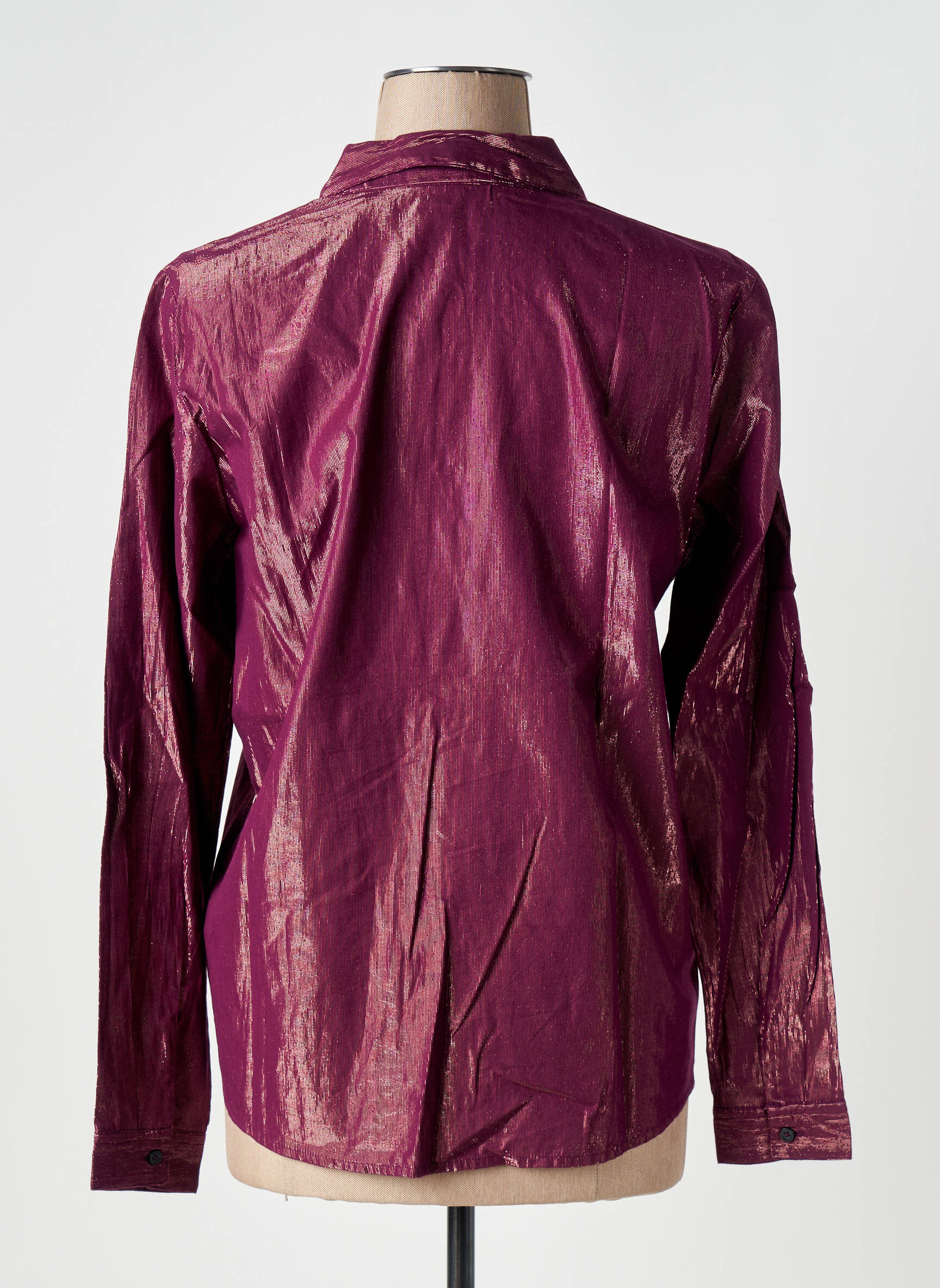 Moteriškas marškinys sklandi forma ilgos rankovės violetinis SCOTCH & SODA moteris