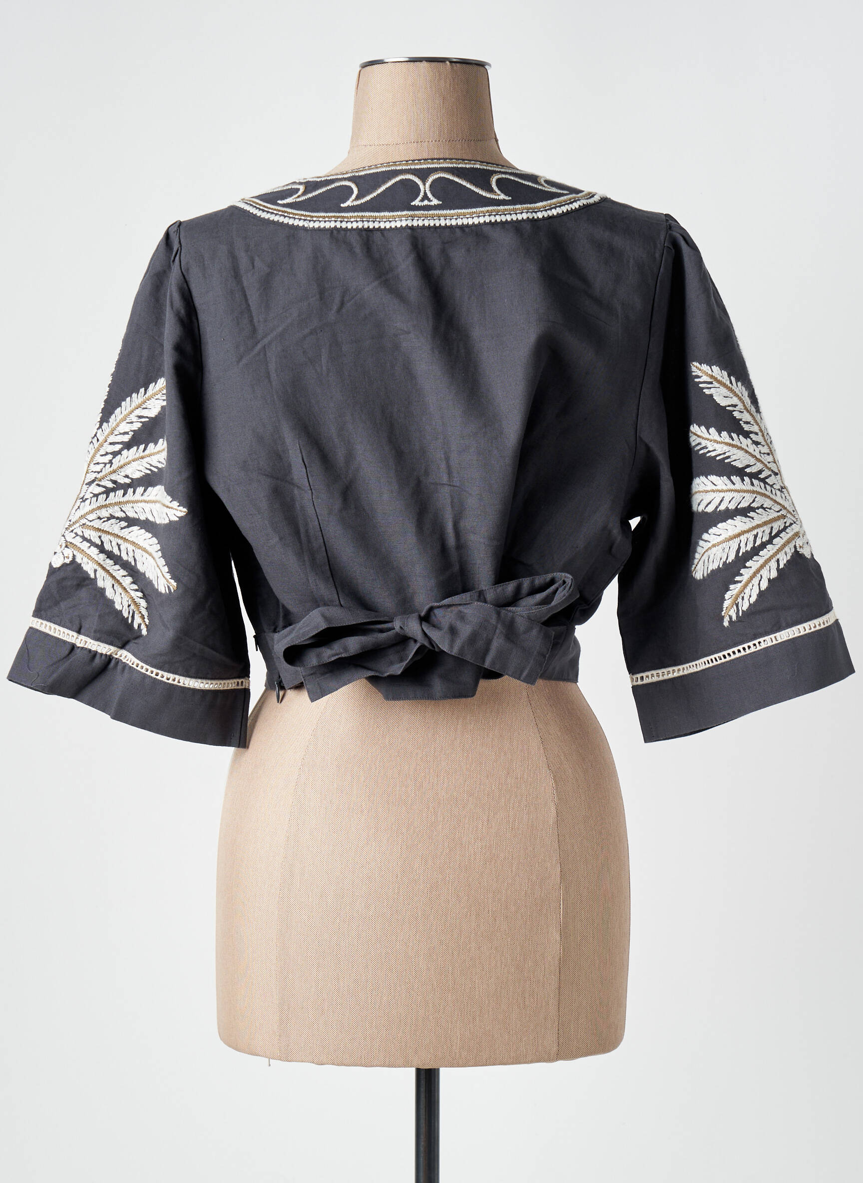 Viršūnė centrinė iškirptė 3/4 rankovės pilka SCOTCH & SODA moteris