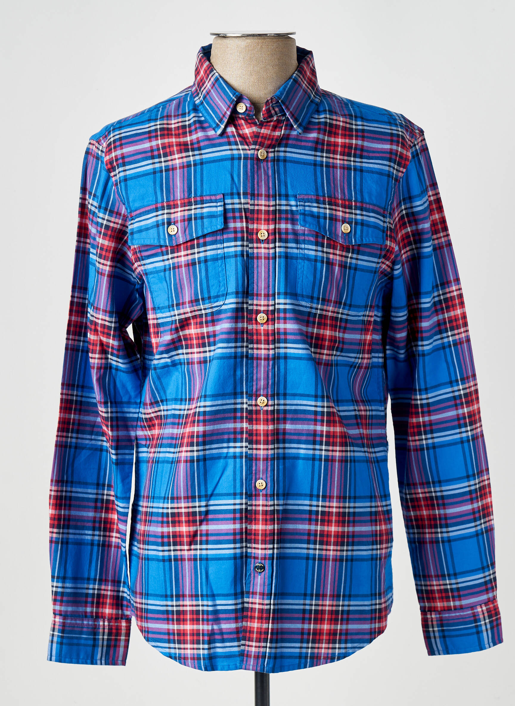 Ilgomis rankovėmis marškinys kišenės mėlyna SCOTCH & SODA vyras