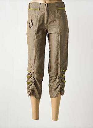 Pusilgių kelnių tiesi kirpimas normala dydis žalias AVENTURES DES TOILES moteris