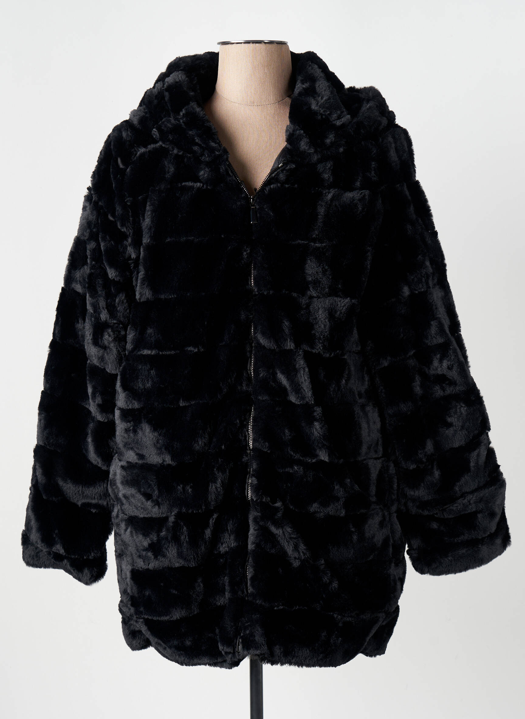 Trumpas paltas kapišonas su gobtuvu juodas TRUSSARDI JEANS moteris