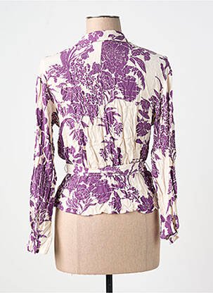 Viršūnė centrinė iškirptė ilgos rankovės violetinis H&M moteris