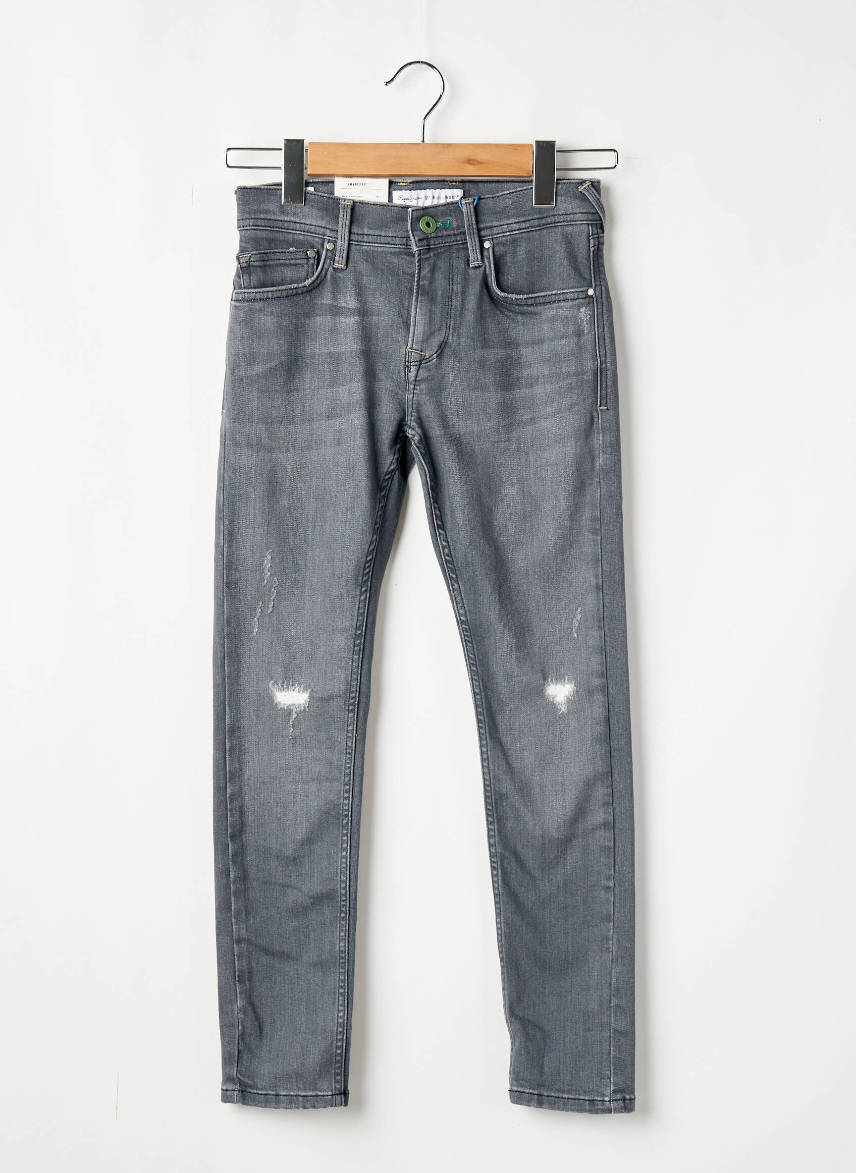 Lieknos džinsai nusidėvėjęs ir išblukęs efektas reguliuojamo dydžio pilka PEPE JEANS berniukas