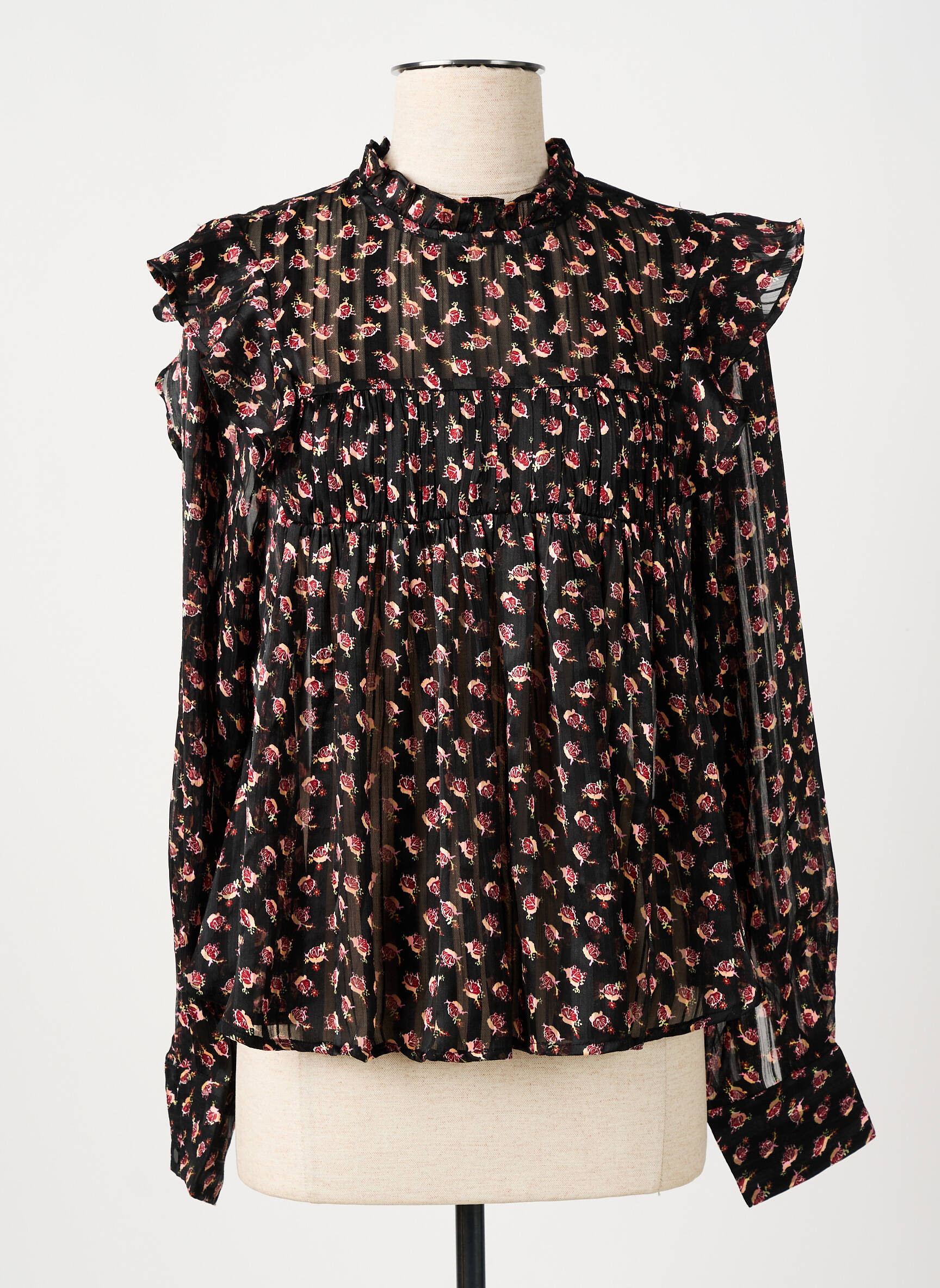 Bluzonai gėlių raštas ilgos rankovės juodas SCOTCH & SODA moteris